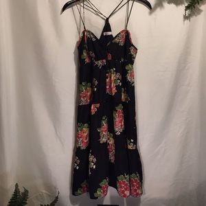 Flower print sun dress
